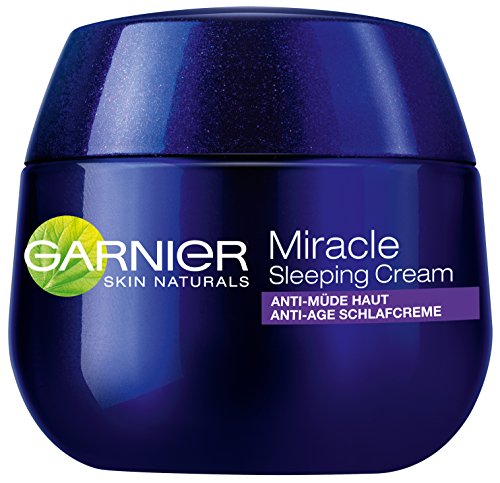 Garnier Miracle Sleeping Cream / Nachtcreme Anti-Müde Haut (mit Anti-Age Komplex und 7 Wirkstoffen) dermatologisch getestet, 1er Pack – 50 ml - 2