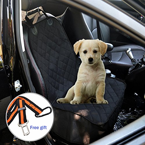 Preisvergleich Produktbild Hund Autositzbezug, Focuspet Hund Vordersitz Hundeschutzdecke Autoschondecke wasserdichter kratzfester Hundedecke Auto Sitzabdeckung Vordersitz mit Sicherheitsgurt 57x57x45x17.9cm