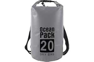 OPAHUTER Borsa Impermeabile Dry Bag Zaino, Sacco Impermeabile Dry Bag 20L Borsa Impermeabile Galleggiante per Kayak/Pesca/Rafting/Nuoto/Campeggio/Snowboard