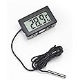 UK TRADERS Digital Sensor LCD Wired Probe Electronic Mini Portable Pocket Thermometer Temperature Meter Test for Room Temperature fridges and Aquarium Industrial Laboratory Electronic Hobby Kit