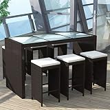 【Características】Dimensiones de la mesa: 185 x 80 x 110 cm (longitud x anchura x altura); Dimensiones de los taburetes : 40 x 40 x 80 cm (longitud x anchura x altura)