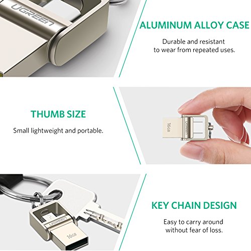 USB Sticks UGREEN 2 in 1 USB C Flash Laufwerk USB 3.1 Type C und USB 3.0 Speicherstick 16GB USB Memory Stick für Smartphone, Tablet, PC und mehr - 8