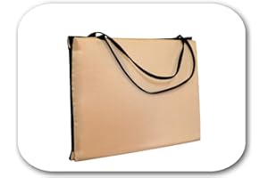 FORTISLINE Matelas de Plage Pliable avec Anse de Transport W420_04 Beige-Bain de Soleil-lit de Plage