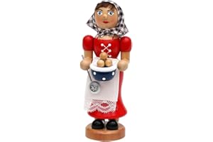 DEKOHELDEN24 Räucherfrau als Kloßfrau, ca. 18 cm