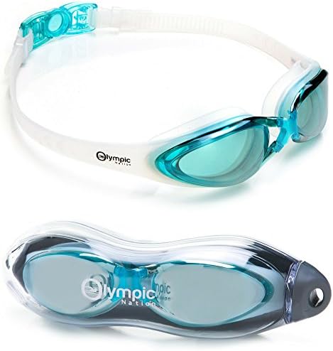 Olympic Nation Pro Swim Goggles - Aqua Blue
