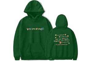 YINGKE Damen Dear Person Behind Me You Are Enough Bunter Druck Personalisierte Streetwear Hoodie Unisex Übergröße Pullover Kapuzenpullover