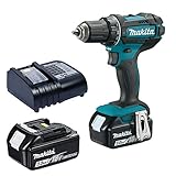 Gewicht lt. EPTA: 1,8 kg Makita DDF482RFEB Akku-Bohrschrauber im Transportkoffer DDF 482 RFEB 2x18,0V-LI 3,0Ah, 1 W, 18 V, Schwarz