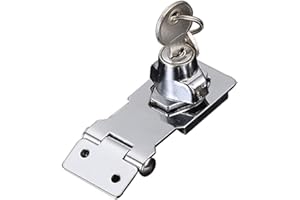 TIBERHAM Cerniera con Chiusura a Chiave, Resistente, con Serratura Integrata, Chiusura Autobloccante per Cancello, Capannone, Porte, Finestre, Armadietti, Gabbia per Animali Domestici, Accessori di Montaggio