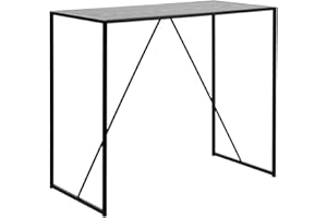 AC Design Furniture Jörn Mesa Alta, 105 × 120 × 60 cm, Negro, MDF/metálico, 1 Pieza
