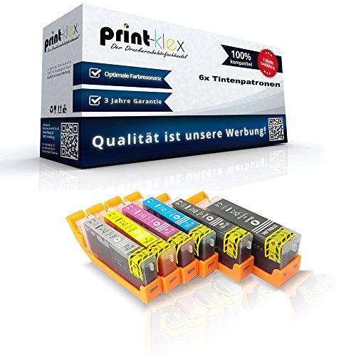 6x kompatible XXL Tintenpatronen für Canon Pixma MG7752 Pixma MG7753 PGI 570 CLI 571 PBK BK C M Y GY - Eco Plus Serie
