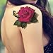 TAFLY 5 Sheets Waterproof Temporary Tattoo Body Stickers Sexy Rose Floral Red Color Butterfly