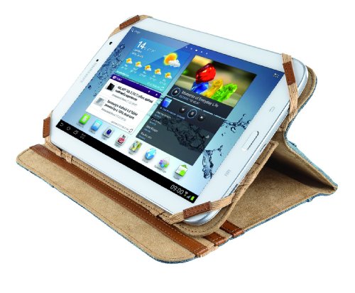 Trust Universal Jeans Folio Stand 17,8 cm (7 Zoll) bis 20,3 cm (8 Zoll) für Tablet blau - 3