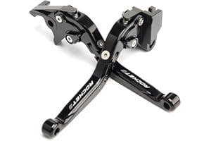 E-SPEEDMTC ESPEEDMTC Pour Triumph Rocket 3 / Roadster/Classic 2004-2016 CNC modifié alliage d'aluminium 6 étages longueur réglable pliable frein levier d'embrayage accessoires (Noir)