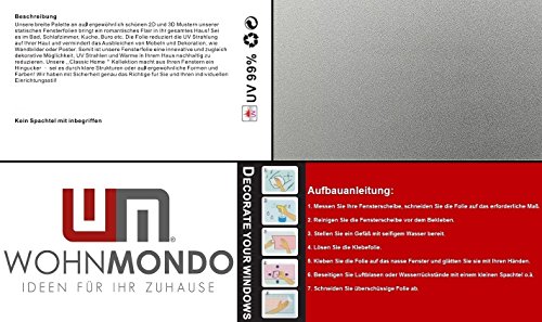 Fensterfolie Sichtschutzfolie Milchglasfolie Transparent statisch 120 x 200 cm - 2