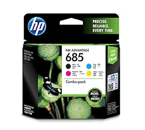 HP 685 Black Cyan Magenta Yellow Original Ink Advantage Cartridges, Pack of 4