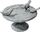 dobar 12976 Runde Vogeltränke auf Sockel mit drei...