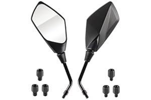 Evermotor Espejos Moto Homologados E4, universal Espejos Moto Laterales para Motos, Scooters, ATV