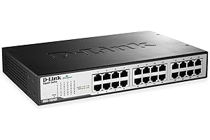 ‎D-LINK D-Link DGS-1024D Gigabit Ethernet Switch (24 Ports, 10/100/1000 Mbit/s, einfache Plug & Play-Installation, lüfterlos)