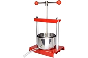 SQUEEZE MASTER 6L Fruit Press Wine Cider Press, Manual Juicer for Grape, Honey,Olive Oil, Vegetables, Homemade Juice, Cheese Making (Stainless Steel)