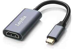 LOYDIA USB C to HDMI Adapter 4K, Type-C to HDMI Adapter Compatible with MacBook Pro/Air, iPad, Surface Book, Pixelbook, Dell XPS, Samsung Galaxy, Steam Deck, Microsoft and More