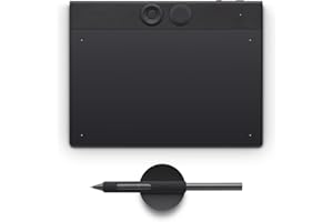 Wacom Intuos Pro Small, la Tableta Gráfica de lápiz compacta y Ligera con Wacom Pro Pen 3, Creadores en Movimiento y Espacios de Escritorio reducidos, sin sacrificar Rendimiento.