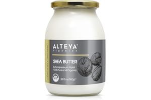 Alteya Organic Beurre de karité 900 gr - Beurre de karité naturel pur certifié 100% organique USDA (Butyrospermum Parkii)