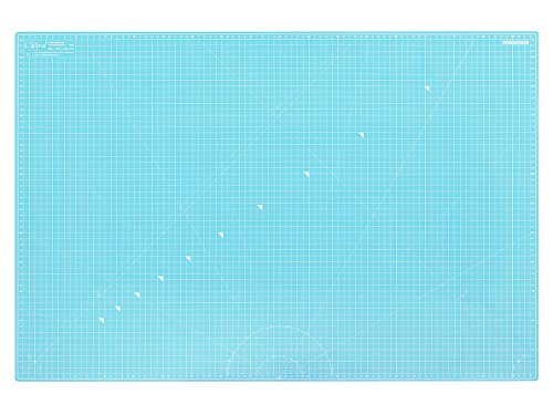 Lialina   Base de corte con superficie auto regenerativa  tama  o A1 90 x 60 cm  bicolor Verde y Azul claro