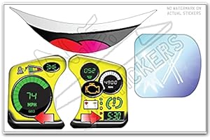 GENERIC Basic Replacement Sticker Set SIZED TO FIT 30th Anniversary Little Tikes Cozy Coupe Toy Car Ride On with Eyes on Dash, Yellow