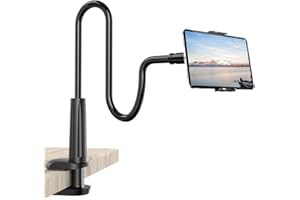 AWXYZ Tablet Stand Holder for Bed, Gooseneck Tablet holder, 360 Degree Rotating Phone Holder Desk Stand, Flexible Desktop Tablet Stand for iPad, iPhone, Switch, Samsung Tab, 4.7-10.1" Devices