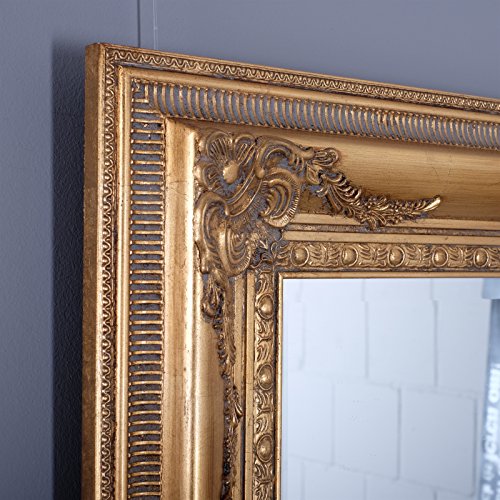 PRUNKVOLLER BAROCK SPIEGEL „CLARA“ 87 x 147 cm antiker Facettenspiegel jugendstil von Xtradefactory gold - 3