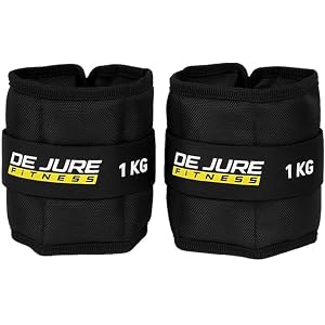 De Jure Fitness Adjustable Ankle & Wrist Weights Pair (1KG x 2) for Men & Women | Strength Training, Walking, Running, Workout, Yoga | Comfortable, Durable | Z Black – 2KG