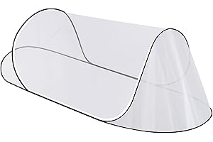 DASFIE Tente Moustiquaire De Voyage Pliable, Lit Simple Pop Up Avec Sac De Rangement, Pour Camping Chambre à Coucher, Extérieur 80 X 200 Cm (Noir)