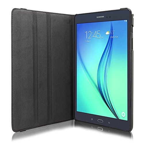 Infiland Samsung Galaxy tab A 9.7 Hülle Case- PU Ledertasche lederhülle 360° Drehbarer Stand Smart Cover Case Schutzhülle Tasche Etui für Samsung Galaxy Tab A 9.7 T550N/ T555N 24,6 cm (9,7 Zoll) WiFi/LTE Tablet-PC(mit Auto Schlaf / Wach Funktion)(Schwarz) - 3