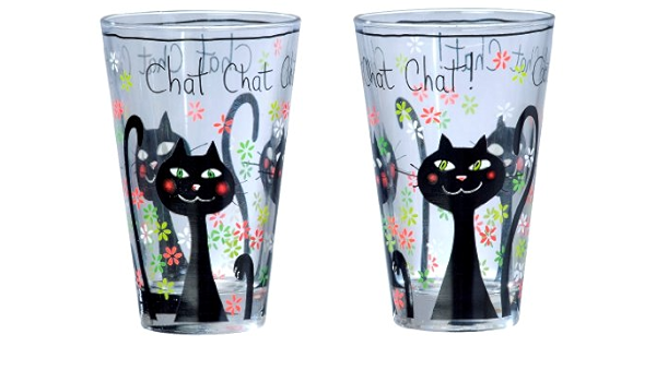 Fox Trot 244cha Lot De 6 Verres 25 Cl Chat Chat Chat Amazon Fr Cuisine Maison