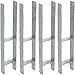 Produktbild Gardopia Sparpaket: 4 x 71mm Pfostenträger H-Form Feuerverzinkt zum Einbetonieren