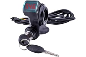 Kunray Accélérateur électrique avec écran 12 V-96 V pour scooter électrique - Interrupteur à clé universel - Allumage à clé - Accélérateur et affichage - Pour mini vélo, gokart