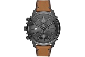 Diesel Griffed orologio da uomo, Movimento al quarzo/cronografo con cinturino in silicone, acciaio inossiorologio dabile o pelle