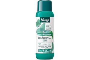 Kneipp Bain moussant aromatique pour le rhume - Additif pour le bain aux huiles essentielles naturelles d'eucalyptus et de menthe - Soin doux de la peau - Effet aromacologique pour un meilleur