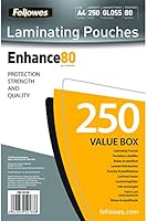 Fellowes A4 Glossy 80 Micron Laminating Pouch (Pack of 250)