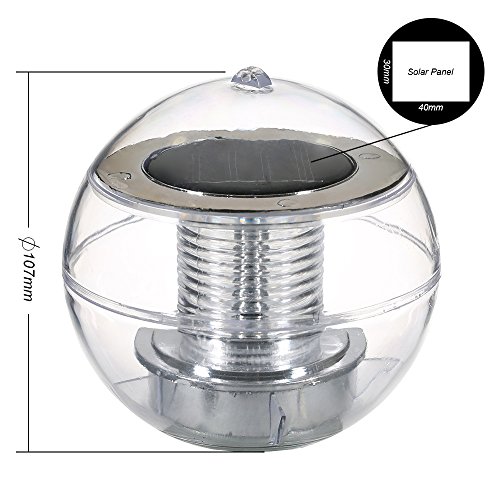 Lixada Solar Farbwechsel Wasser Schwimmende Lampen/LED Outdoor Pendelleuchte - 7