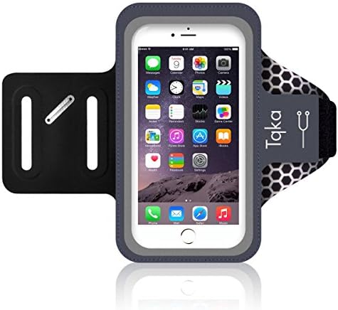 Tqka Sports Armband, Water Resistant Phone Armband 6.5 Inches Case for iPhone 7 Plus/6s Plus/6 Plus, Samsung Galaxy S8 Plus and More - Adjustable Reflective Velcro Band, Key and Headphone-Cable Slots
