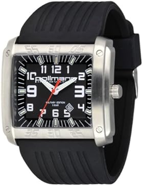 Sammelklemme 56833–Armbanduhr Herren, Armband Silikon Farbe schwarz