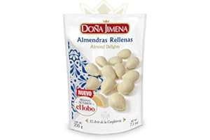 DOÑA JIMENA - Mandorle Ripiene Al Torrone, Qualità Suprema, Dolce Tipico Natalizio, Ricetta Artigianale, 200 g