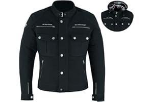 BLACKWILD THE RIDER'S SKIN BLACKWILD Urban Style Motorradjacke Herren | Streetstyle Motorradjacke mit abnehmbar Kapuze | Textiljacke Männer mit CE Schulter Ellbogen für Radfahren Roller und Touren