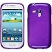 Produktbild PhoneNatic Case für Samsung Galaxy S3 Mini Hülle Silikon lila brushed Cover Galaxy S3 Mini Tasche + 2 Schutzfolien