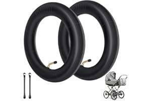 Uoimky Chambre à Air 12x2.125, 2 pièces 12 Pouces Pneus avec valve 45 ° et 2 leviers Double épaisseur Pneus à Air 12 1/2 x 2 1/4" Renforcée pour Vélo Enfant, Poussette, Tricycle