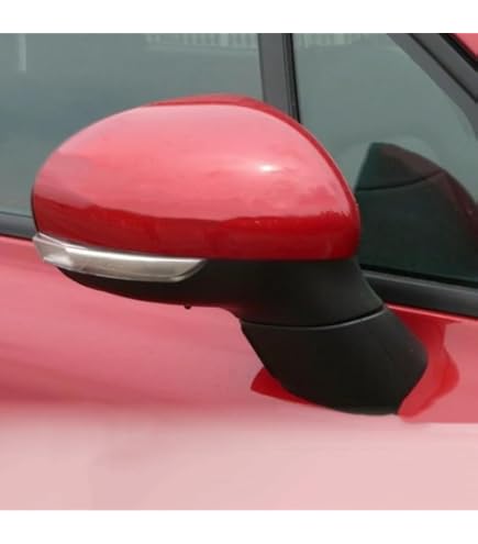 Calotta Specchio Sinistro Per Toyota Yaris - Colore Rosso - Antiurto E Resistente