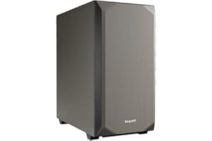 be quiet! Pure Base 500 Metallic Gray Case PC con 2 ventole Pure Wings 2 140mm, copertura superiore ottimizzata per silenzio e flusso d'aria, supporto radiatori fino a 360mm