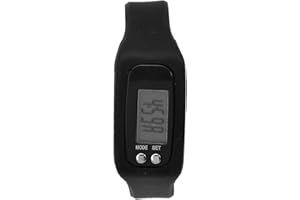 Keenso Pulsera podómetro, Pulsera Inteligente Reloj Pulsera Contador de calorías Podómetro Deportes Fitness Tracker Contador de Pasos(Negro) Relojes de Exterior