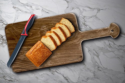 Westmark Brotmesser, Wellenschliff, Gesamtlänge: 32,7 cm, Rostfreier Edelstahl/Kunststoff, Anthrazit/Rot, 14552280 - 4